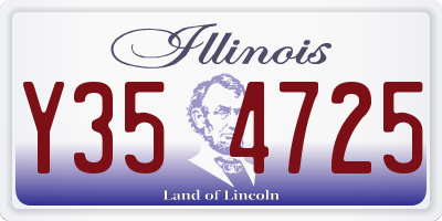 IL license plate Y354725