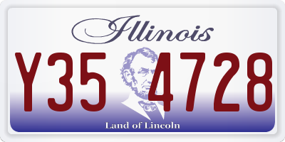 IL license plate Y354728