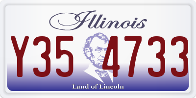 IL license plate Y354733