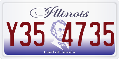 IL license plate Y354735