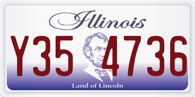 IL license plate Y354736