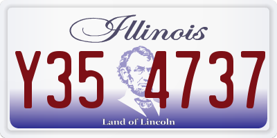 IL license plate Y354737