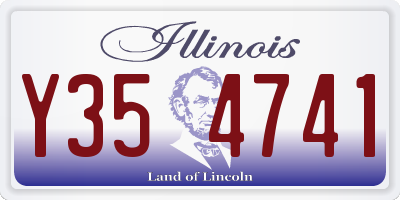 IL license plate Y354741