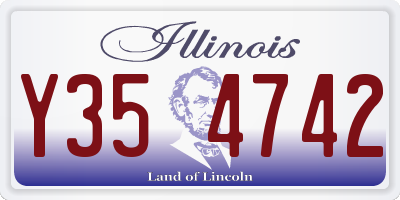 IL license plate Y354742