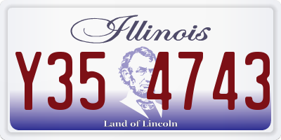 IL license plate Y354743