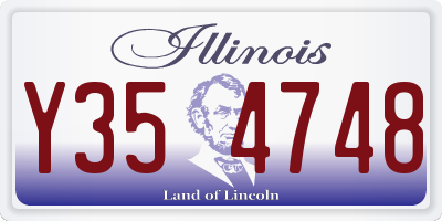 IL license plate Y354748
