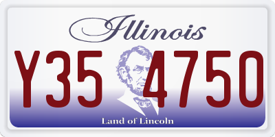 IL license plate Y354750
