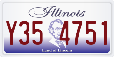 IL license plate Y354751