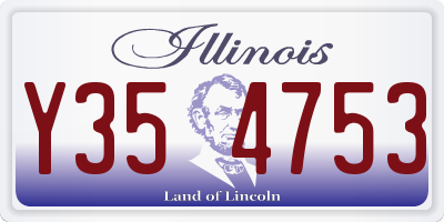IL license plate Y354753