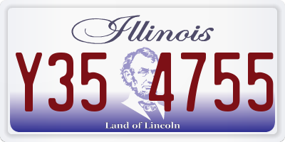 IL license plate Y354755