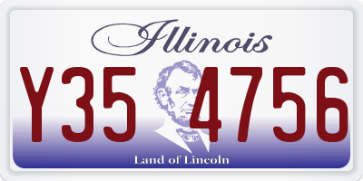 IL license plate Y354756