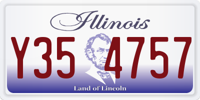 IL license plate Y354757