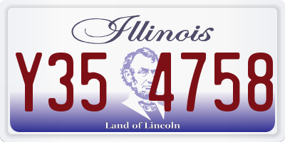 IL license plate Y354758