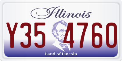 IL license plate Y354760