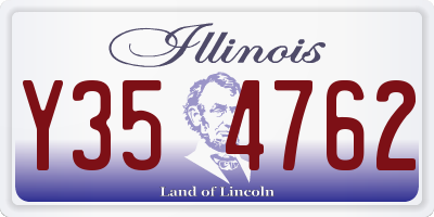 IL license plate Y354762