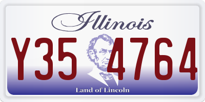 IL license plate Y354764