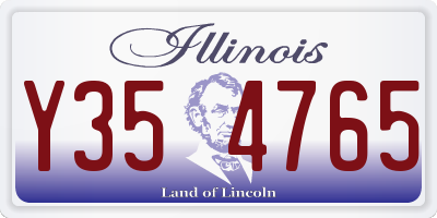 IL license plate Y354765