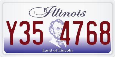 IL license plate Y354768