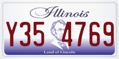IL license plate Y354769
