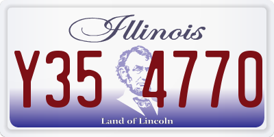 IL license plate Y354770