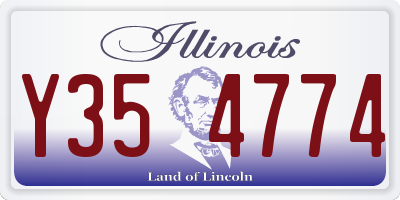 IL license plate Y354774