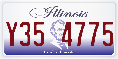 IL license plate Y354775