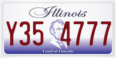 IL license plate Y354777