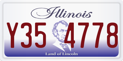 IL license plate Y354778