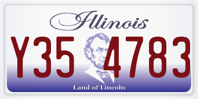IL license plate Y354783
