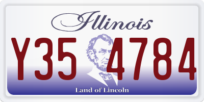 IL license plate Y354784