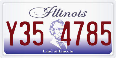 IL license plate Y354785