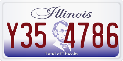 IL license plate Y354786