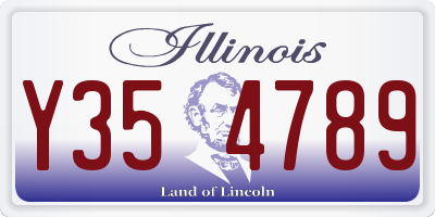 IL license plate Y354789