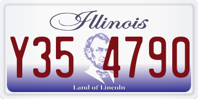 IL license plate Y354790