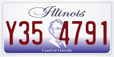 IL license plate Y354791
