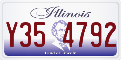 IL license plate Y354792