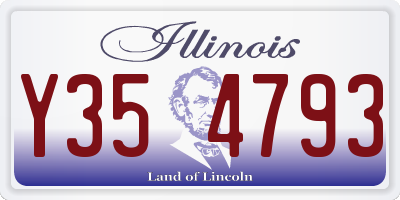 IL license plate Y354793