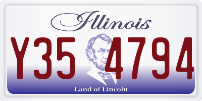 IL license plate Y354794