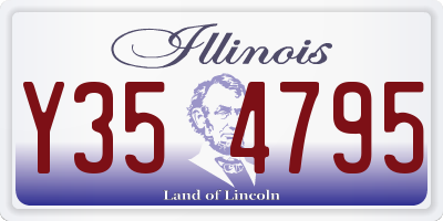 IL license plate Y354795