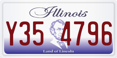 IL license plate Y354796