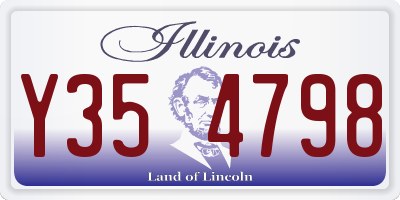 IL license plate Y354798
