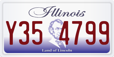 IL license plate Y354799