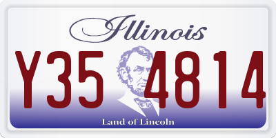 IL license plate Y354814