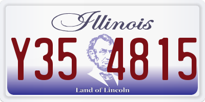 IL license plate Y354815