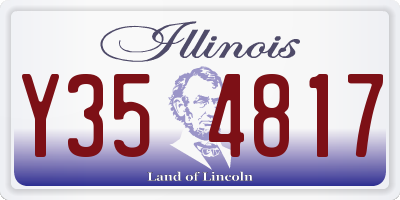 IL license plate Y354817