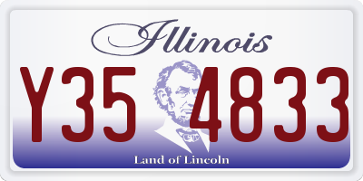 IL license plate Y354833
