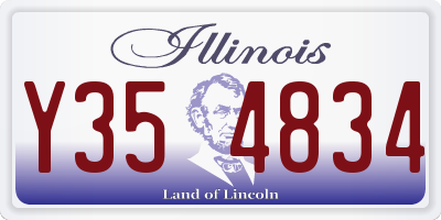 IL license plate Y354834
