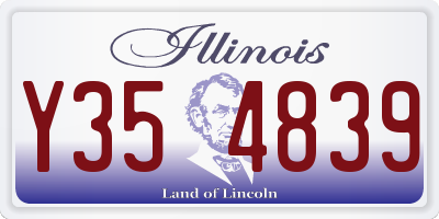 IL license plate Y354839