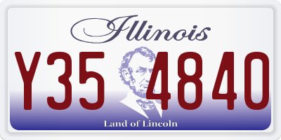IL license plate Y354840