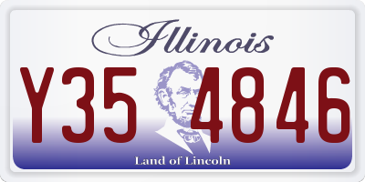 IL license plate Y354846